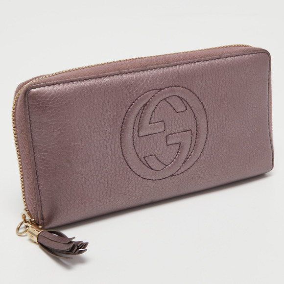 GUCCI Purple Leather Soho Continental Wallet - Picture 3 of 8